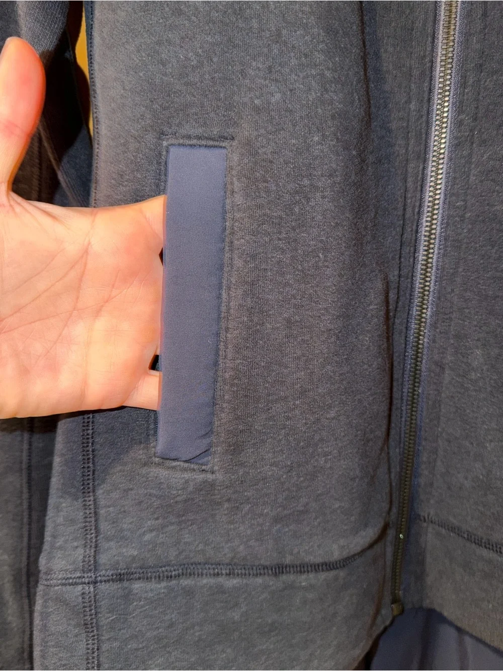 Lululemon Navy Full Zip Jacket Size 6 Back Zip Vent Ruffle Detail